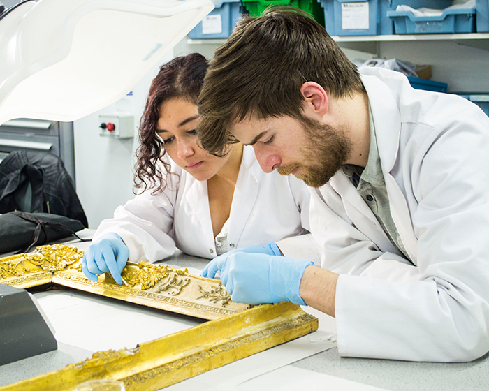 Conservation students working