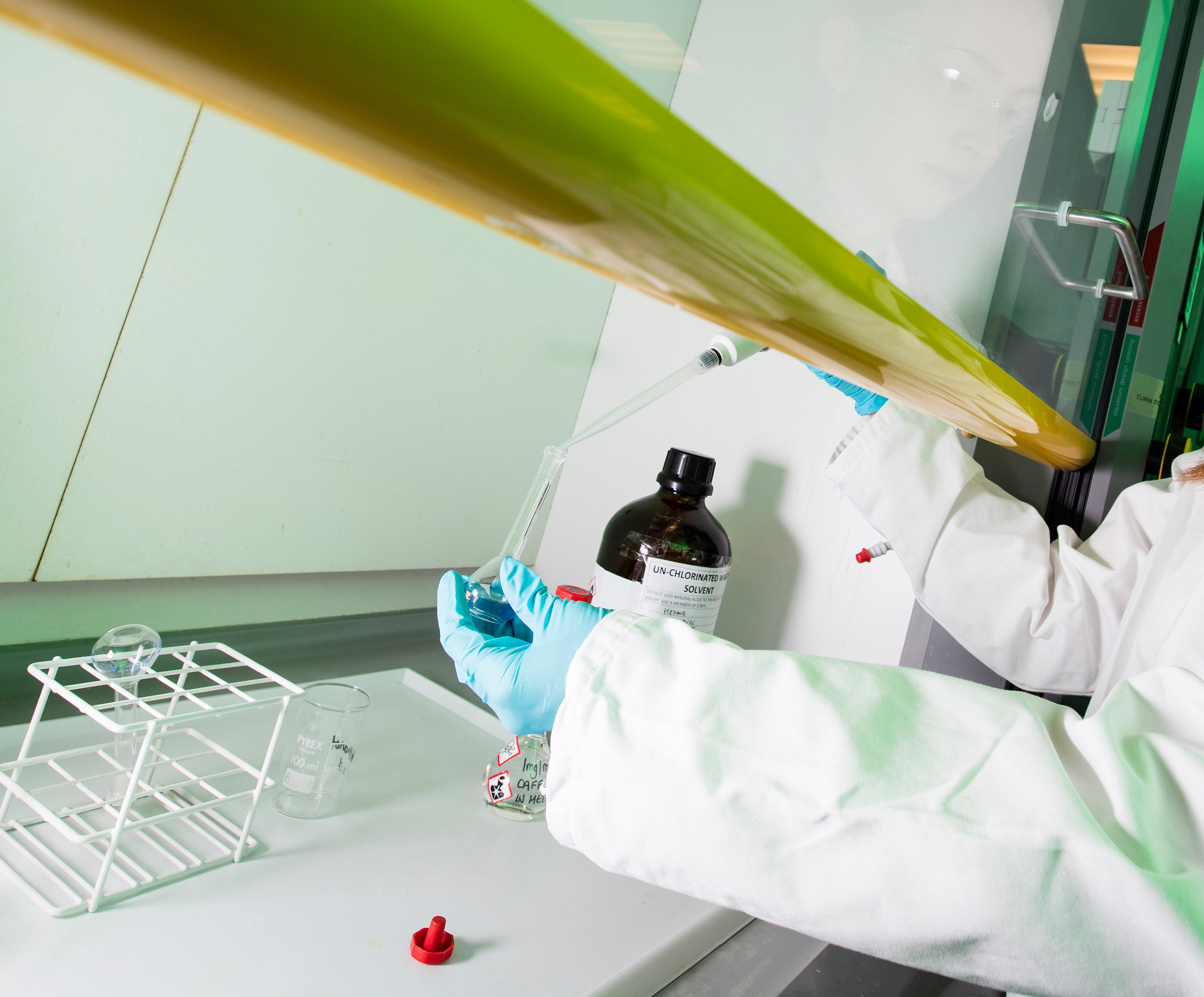 A student working in aa Biomedical Lab